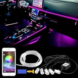Luces Audioritmicas Para Auto Luz LED para Interiores del Coche, 12 V Tira de luz LED Interiores del Coche Color RGB Inferiores de neón Luces, 16 Millones de Colores con Sonido Activo y Control Remoto inalámbrico