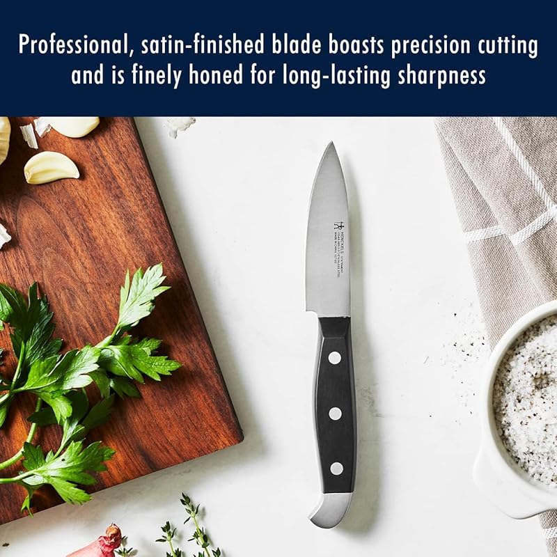HENCKELS Statement Premium Quality 15-Piece Set with Block, Natural, Razor-Sharp, German Engineered Informed by 100+ Years of Mastery, Lightweight and Strong, Dishwasher Safe 15-pc Natural
