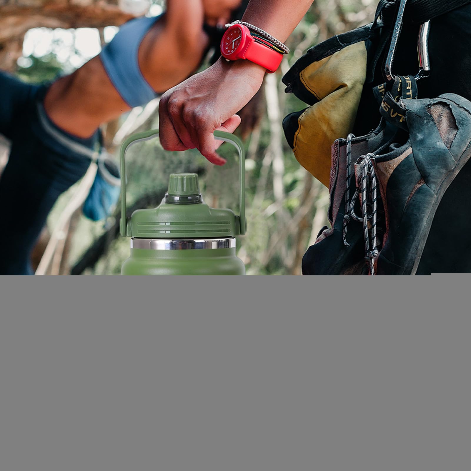 Borraccia d'acqua – isotermica sotto vuoto da 4 litri | Borraccia termica in acciaio inossidabile, per palestra, escursionismo, scuola, viaggi, campeggio, ciclismo, sport, spiaggia