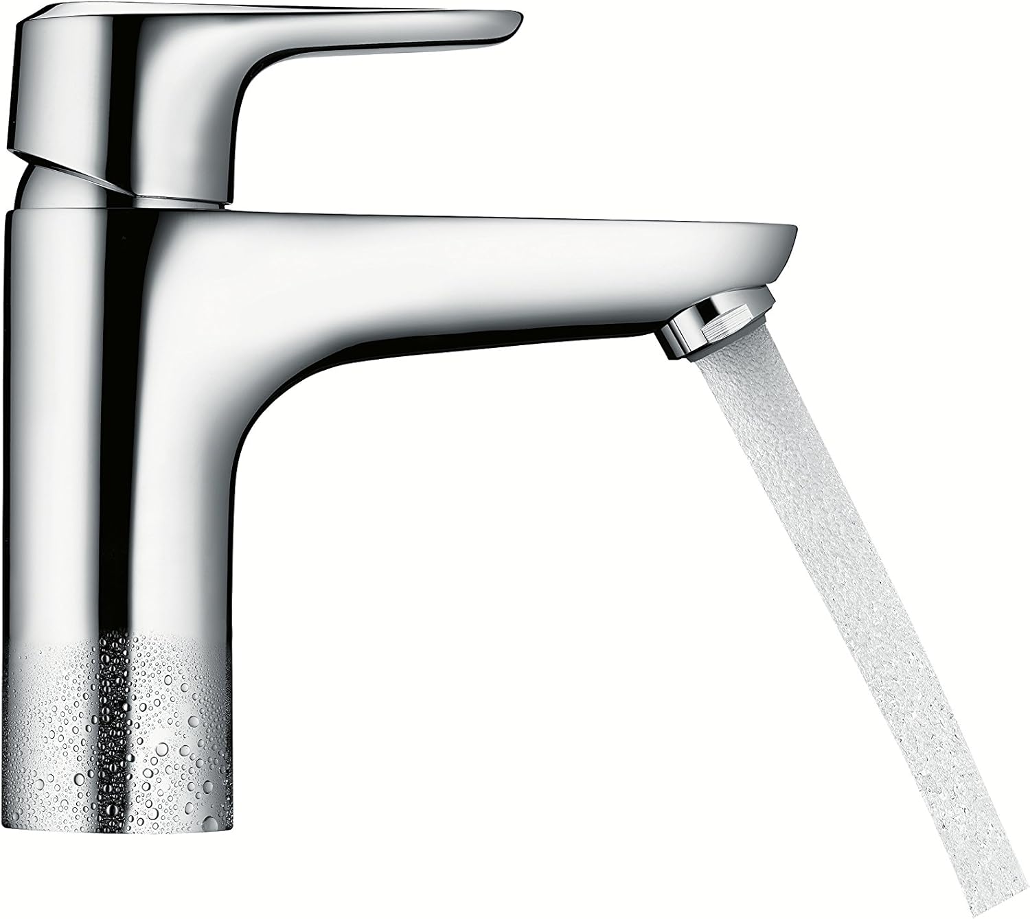 Ecos M CoolStart Basin Mixer Tap, Chrome, Brass, silver, Large