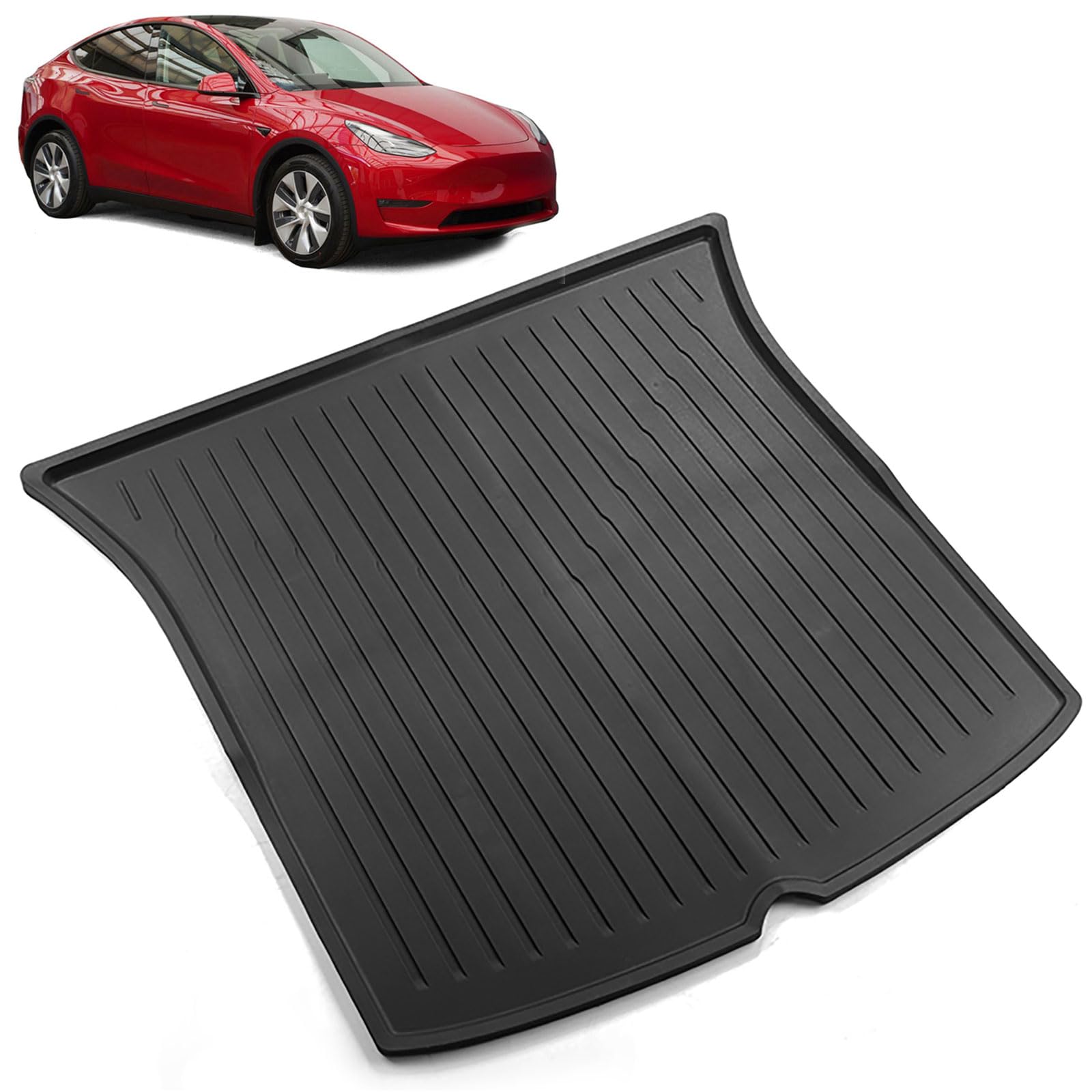 Tapis de Coffre Caoutchouc Tesla Model Y Rear Trunk Carpet AccessEv Antidérapant