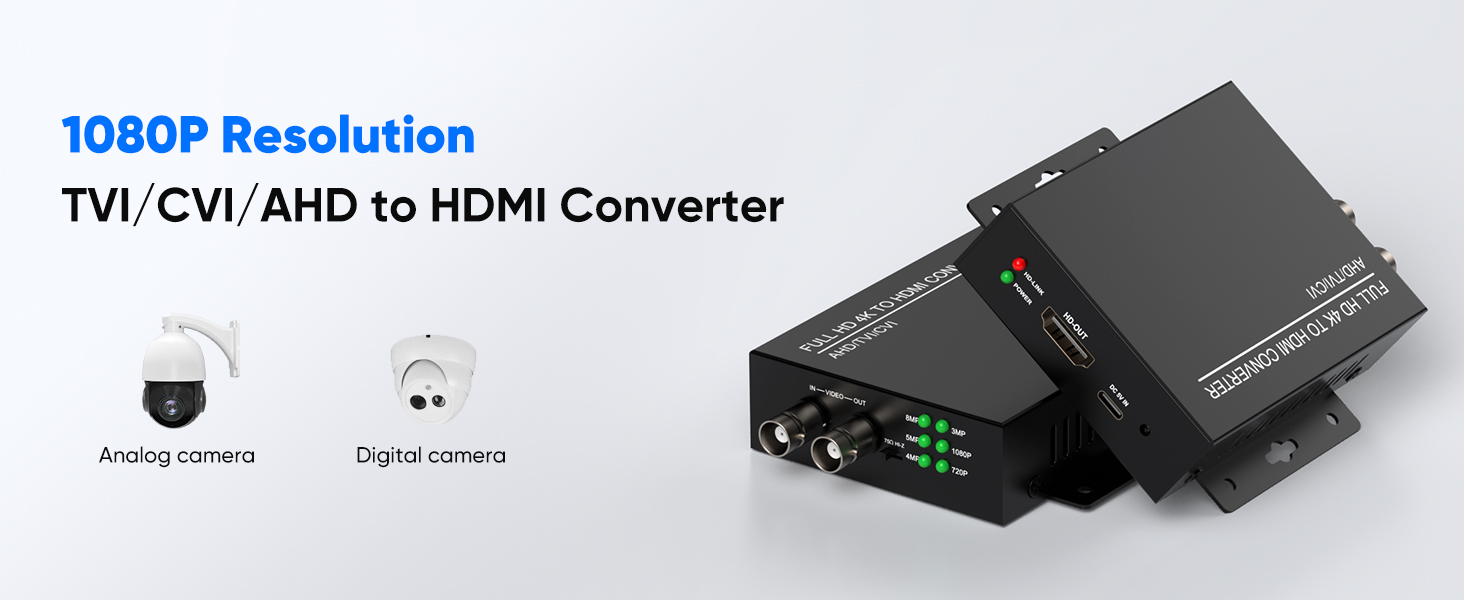 Amazon.com: Eyoyo TVI/CVI/AHD to HDMI Converter Adapter, BNC to