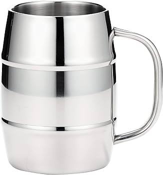 Amazon | キャプテンスタッグ ダブルステン 樽型メガジョッキ1．0L UH