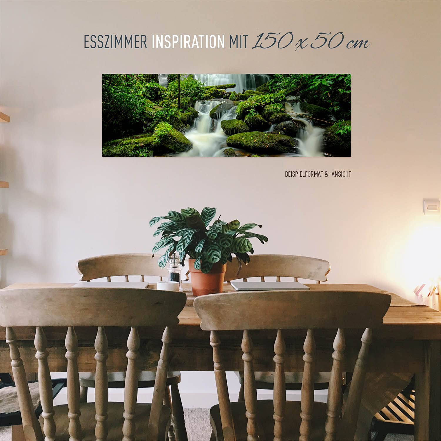 BilderKing Wandbild Wasserfall Regenwald - 200cm x 150cm Poster matt