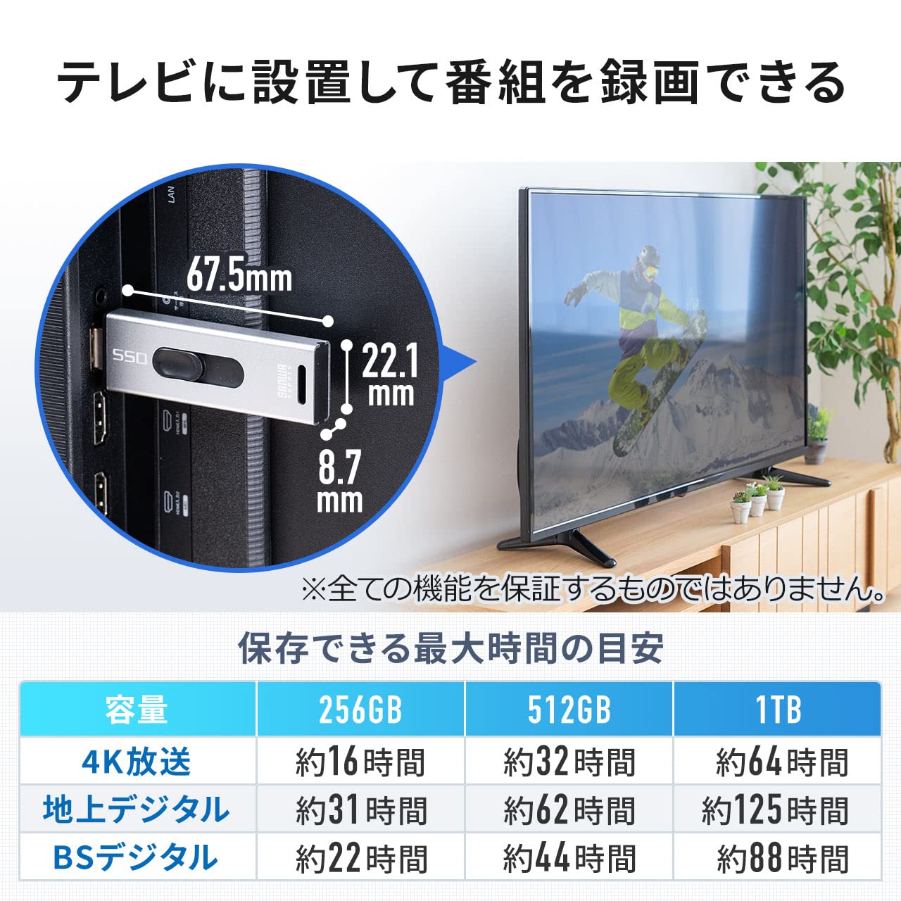 Amazon.co.jp: イーサプライ SSD 外付け 2TB スティック型 USB3.2 Gen2 