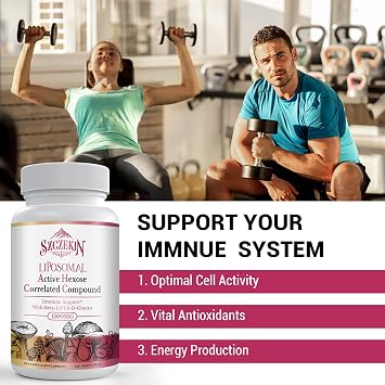 1500mg Liposomal Active Hexose Correlated Supplement,120 Soft Gels Beta-Glucans with Natural Mushroom Extract, Immune System, Liver Function, Maintain T-Cell & Killer Cell Activity