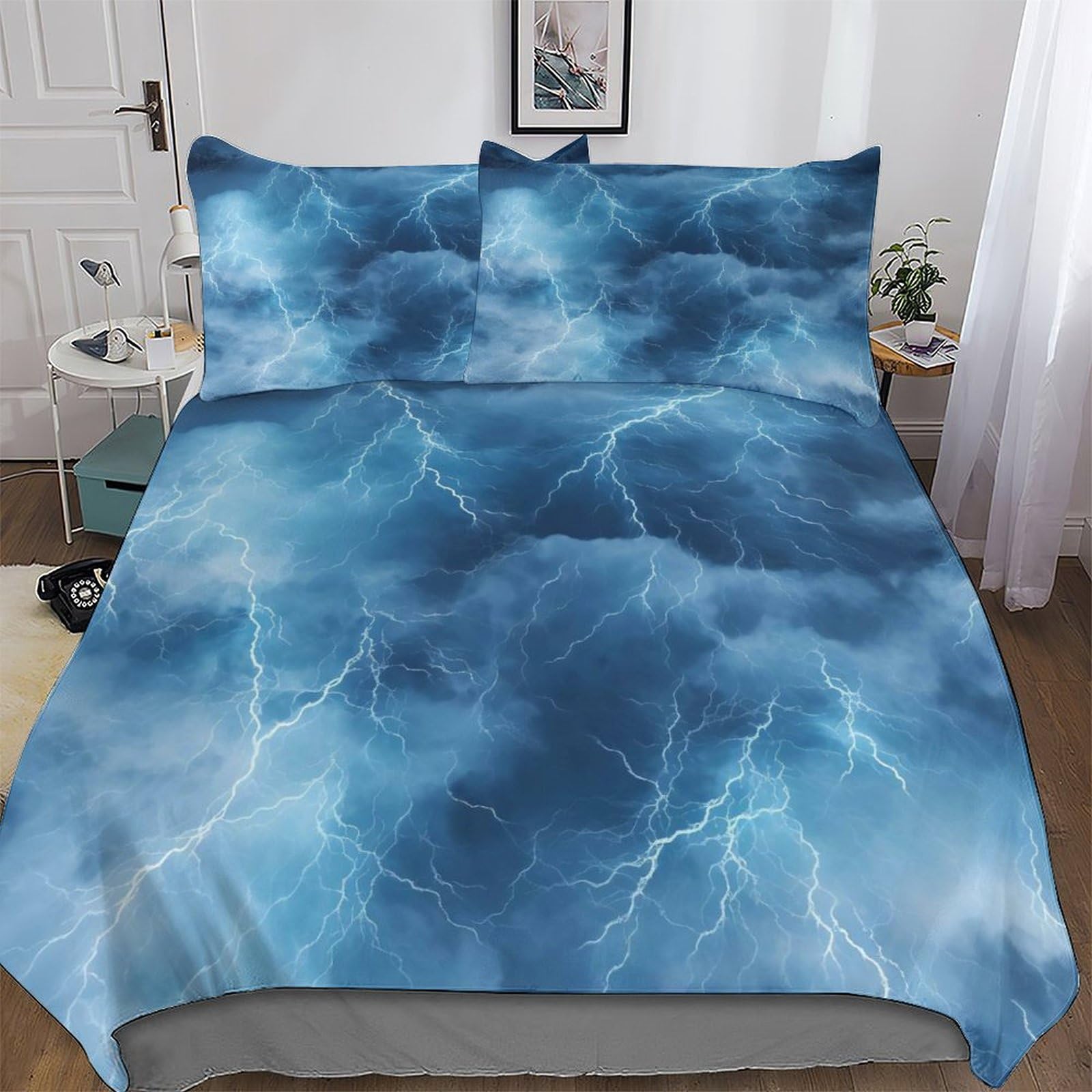 Housse de couette 220x240cm éclair avec taies en microfibre