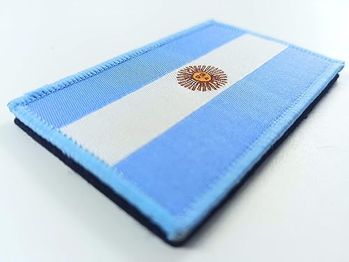 Miniatura 4 de QQSD Parche de bandera argentina Argentina - Cierre de velcro, paquete de 2