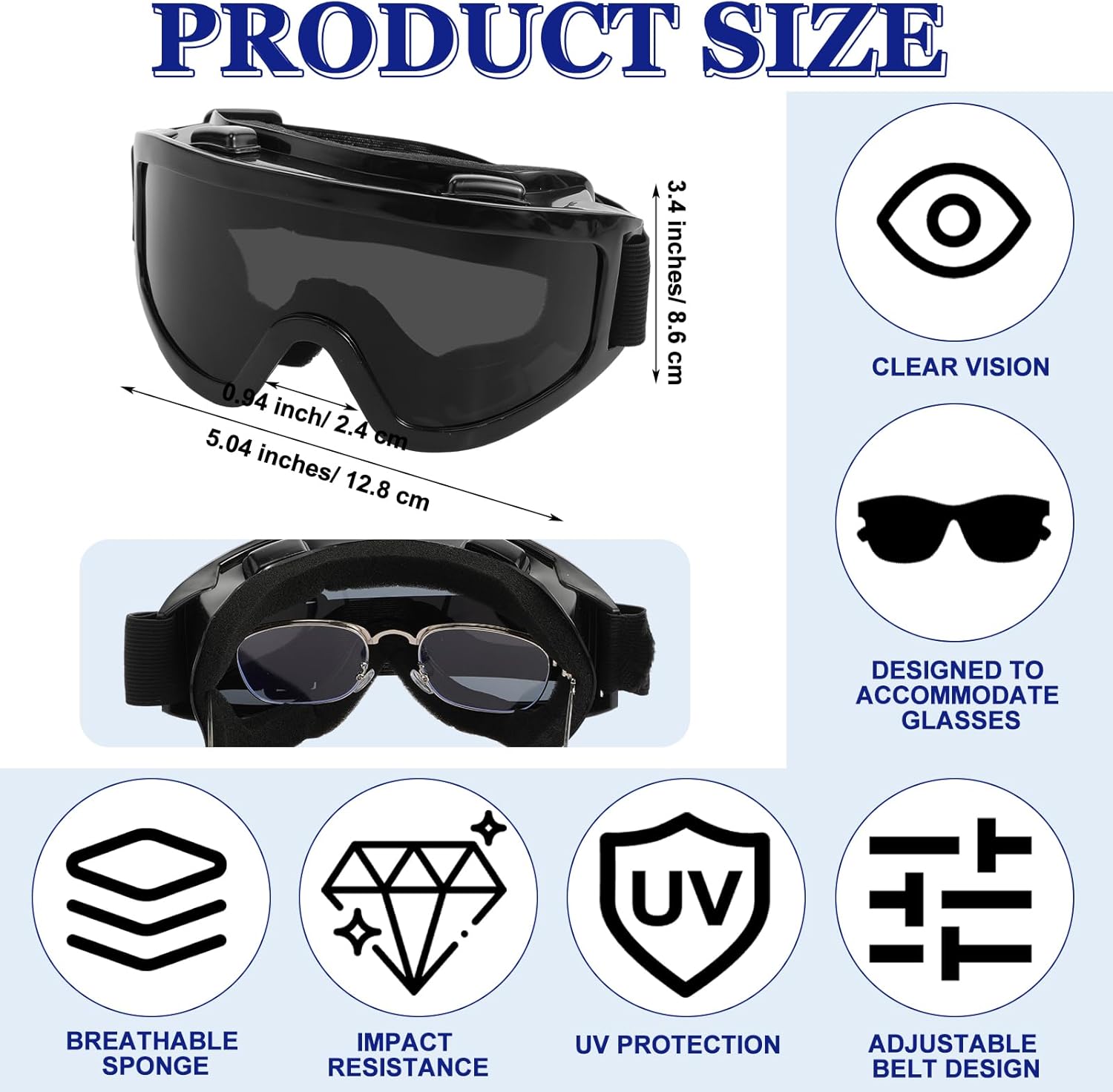 3 Pcs Winter Ski Full Face Neck Mask Gloves Goggles Set Breathable Warmer Touchscreen Women Men Riding