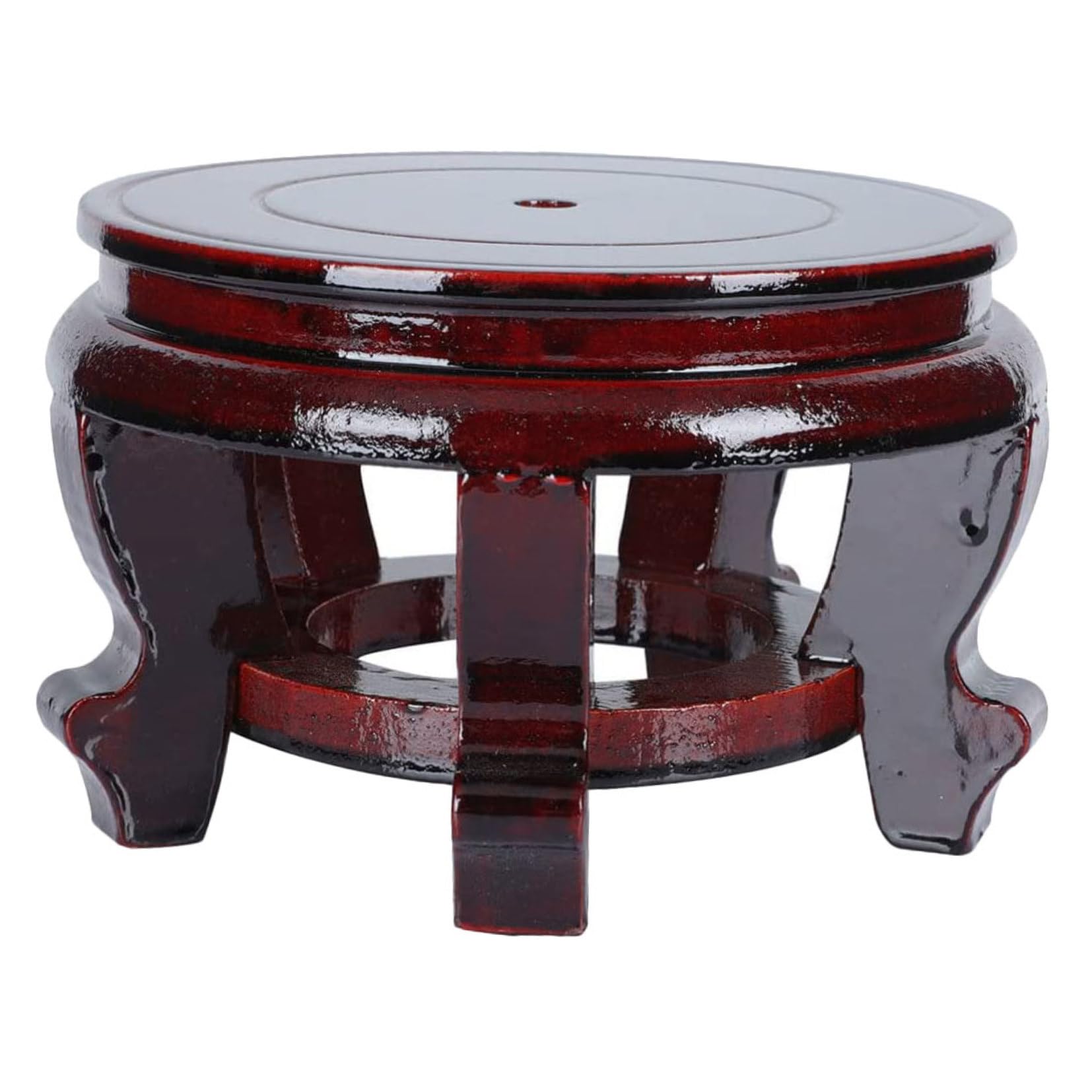 Levemolo Soporte de Madera Maciza para Plantas en Maceta 24 Cm Diámetro X 12 Cm Alto, Base Redonda Resistente para Maceteros, Jarrones y Figuras Decorativas, Elevador Estable para Interior