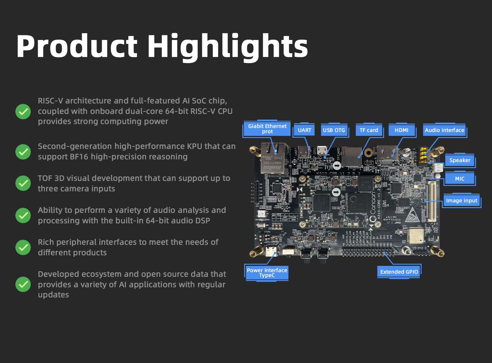 Amazon.com: Kendryte K510 RISC-V Linux Development Board - 64bit