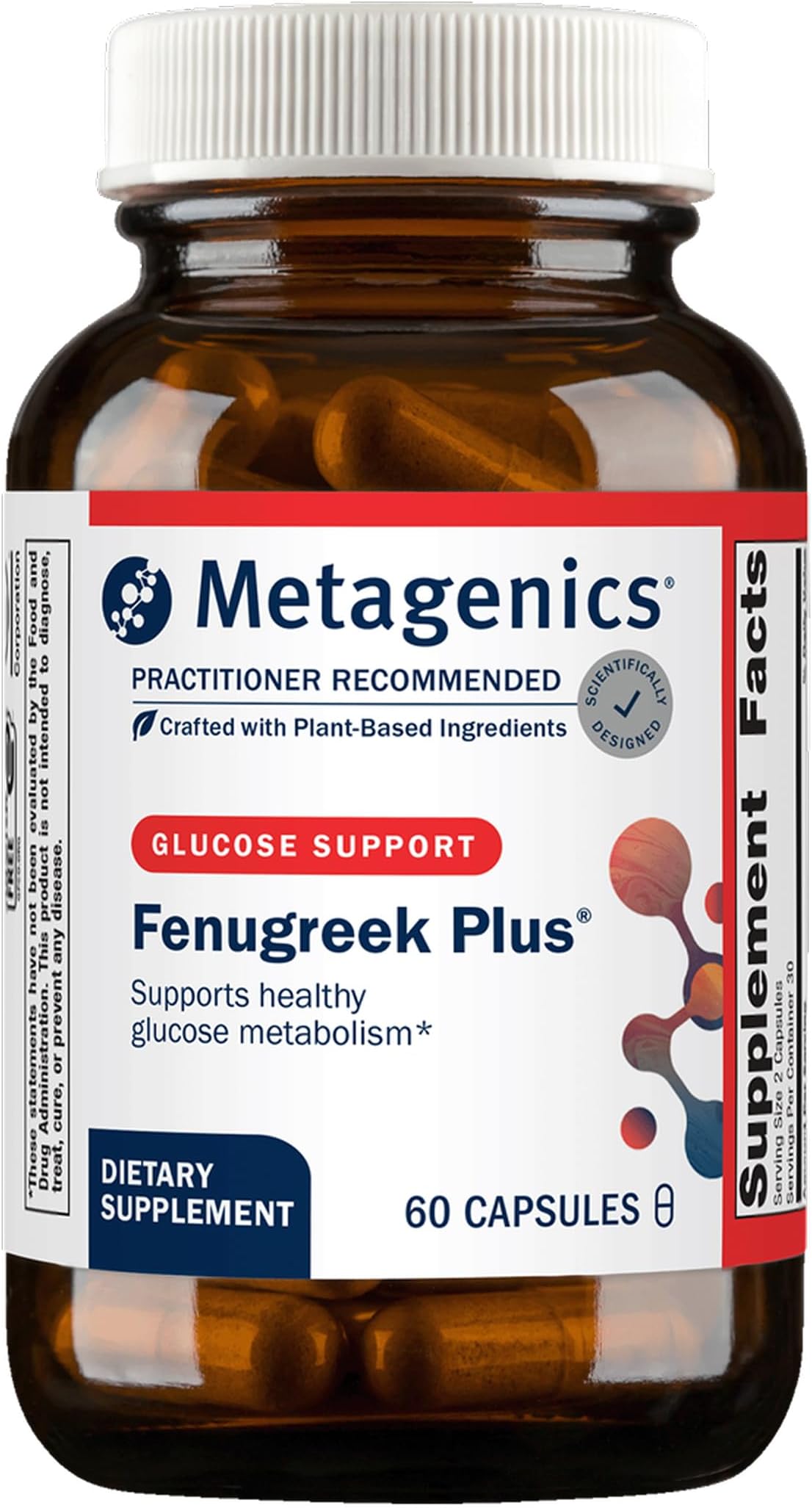 Fenugreek Plus - Supports Healthy Metabolism* - Vegetarian Herbal Support - with Bitter Melon & Gymnema Extract - Non-GMO & Gluten-Free - 60 Capsules