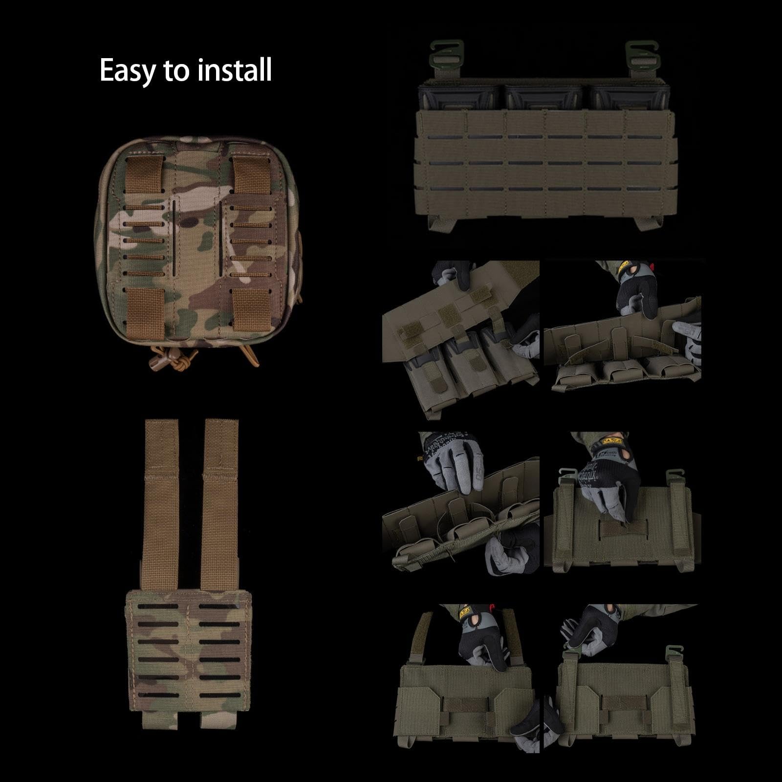 Pochette Utilitaire Tactique Molle, Porte-Chargeur Triple for Fusil