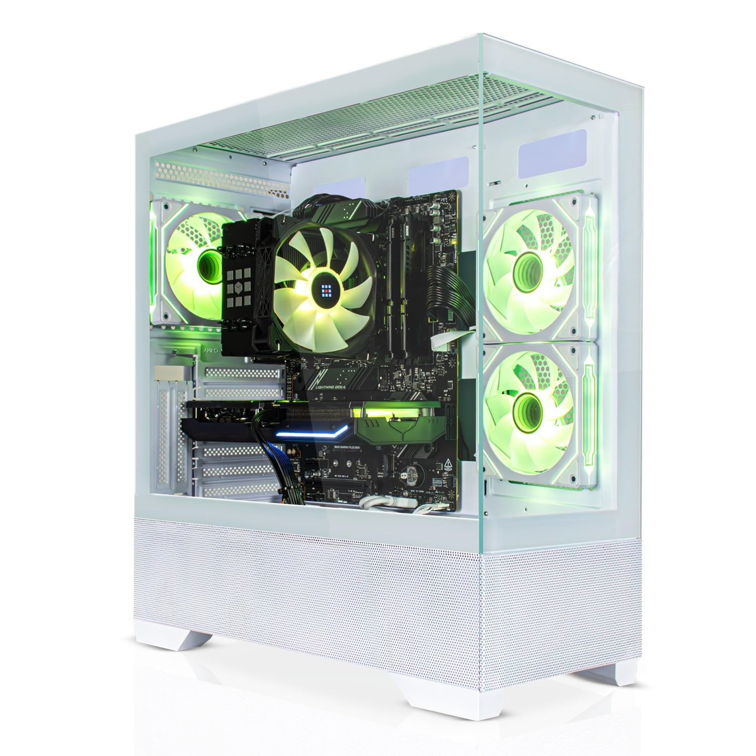 SYSTEMTREFF Basic Gaming PC Intel Core i3-14100 4x4.7GHz | Radeon RX 9060 8GB DX12 | 512GB M.2 NVMe | 16GB DDR4 RAM | Windows 11 | WLAN Desktop Computer Rechner für Gamer, Zocker