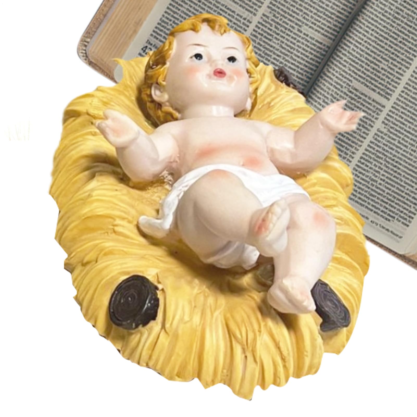Figurine de l'Enfant Jésus pour petite crèche de Noël en résine