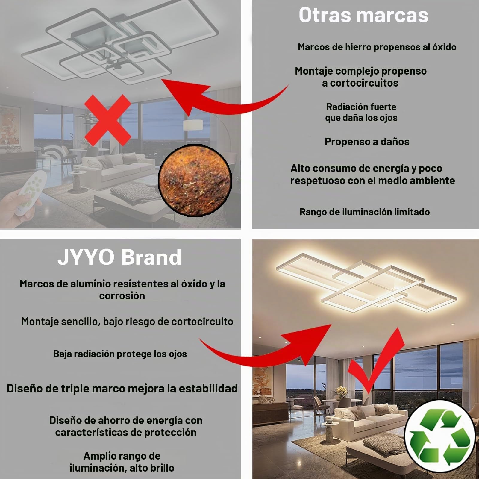 Plafon LED Techo Regulable Moderno,54W 5400LM Lámpara de Techo con Mando a Distancia/APP 3000K-6500K,Ceiling light,Adecuado para salones,dormitorios,balcones y comedores