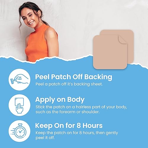 Miniatura 2 de Parches de colágeno (paquete de 60) Parche 100% natural para mujeres y hombres Soporte para el cuerpo y la piel con glutatión Firmeza,