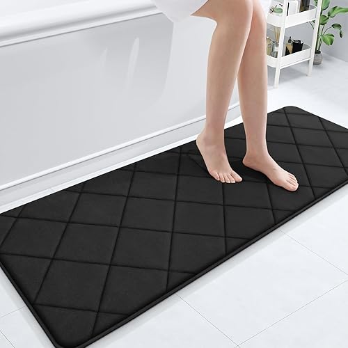 Miniatura 41 de OLANLY Tapete de baño de espuma viscoelástica de 24 x 16 pulgadas, ultra suave y absorbente, lavable a máquina, cómodo tapete de baño para suelo de