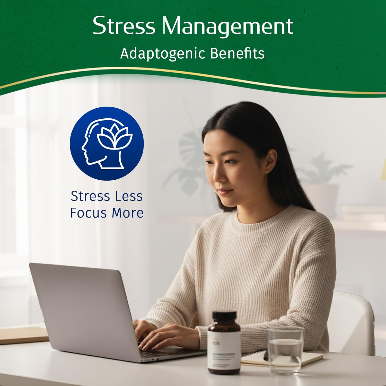 Kerala Ayurveda Ashwagandha Capsules – 60 Vegan Capsules | Organic Adaptogen for Stress Support, Mood Balance & Daily Vitality | Supports Healthy Stress Response & Immune Support | Prop 65 Compliant