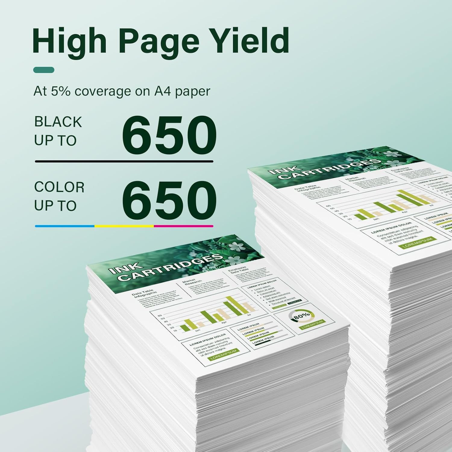 68 6155e 6555e 68XL 68e Ink Cartridges Black Color Combo Pack for HP68 Ink 68 XL Compatible for HP Envy 6100e 6500e Series Printers 6152e 6165e 6558e 6552e (2 Pack-1 Black, 1 Tri-Color)