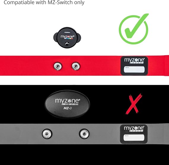 Myzone MZ-Switch & Myzone Max Adjustable Replacement Chest Strap (Small), Comfortable & Secure Fit for Fitness Tracking Ideal for Home Workouts & Gym Training