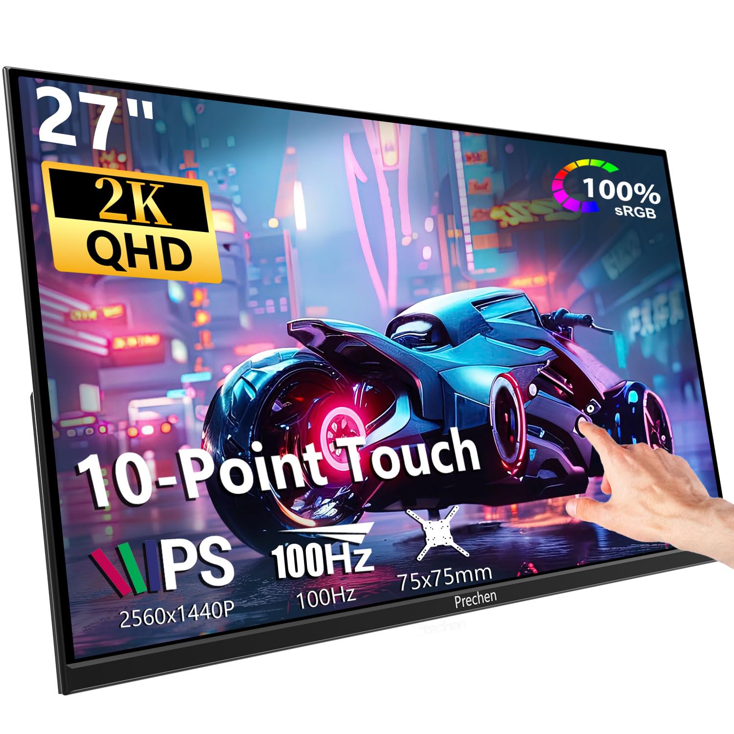 Amazon.co.jp: Prechen 27インチ 2K QHD 100Hz タッチスクリーン