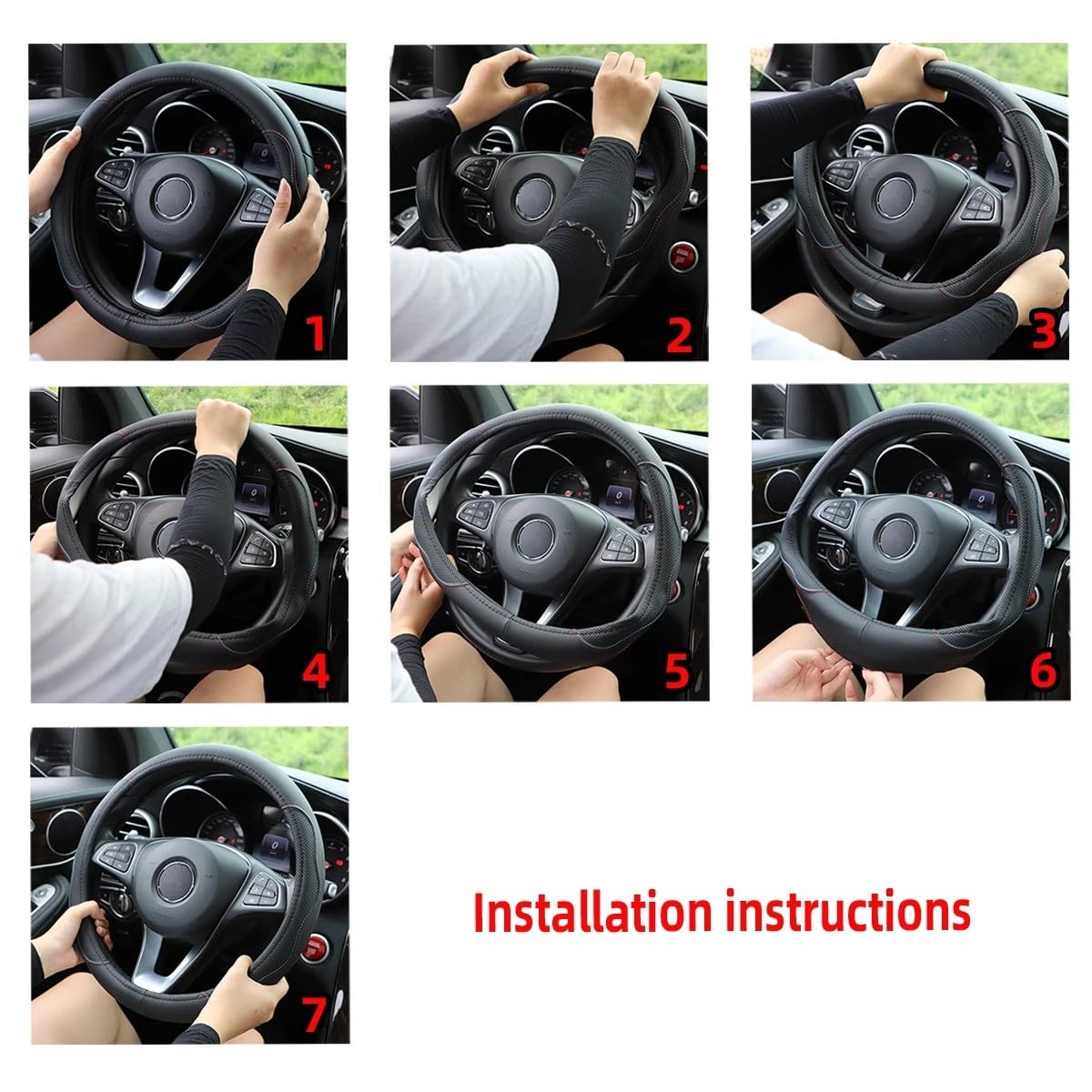 Funda Universal Volante 1 Funda para Volante Deportivo Piel Cordero Artificial con Diseño Tridimensional Compatible con Volantes 14,5 A 15 Pulgadas (37-38 Cm)(Gray)