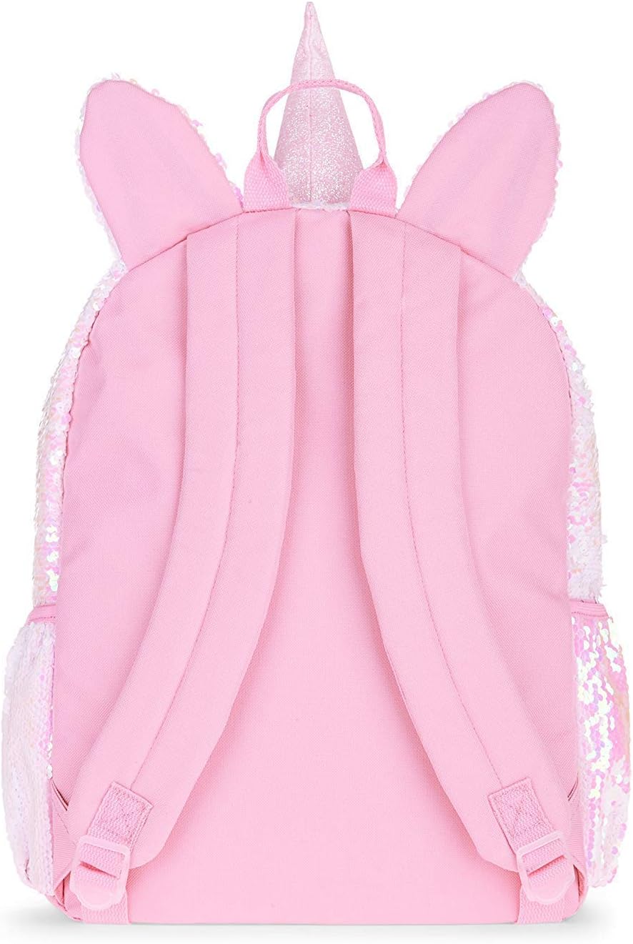 Unicorn 2 Way Sequins Critter Backpack 16 (Pink, One_Size)
