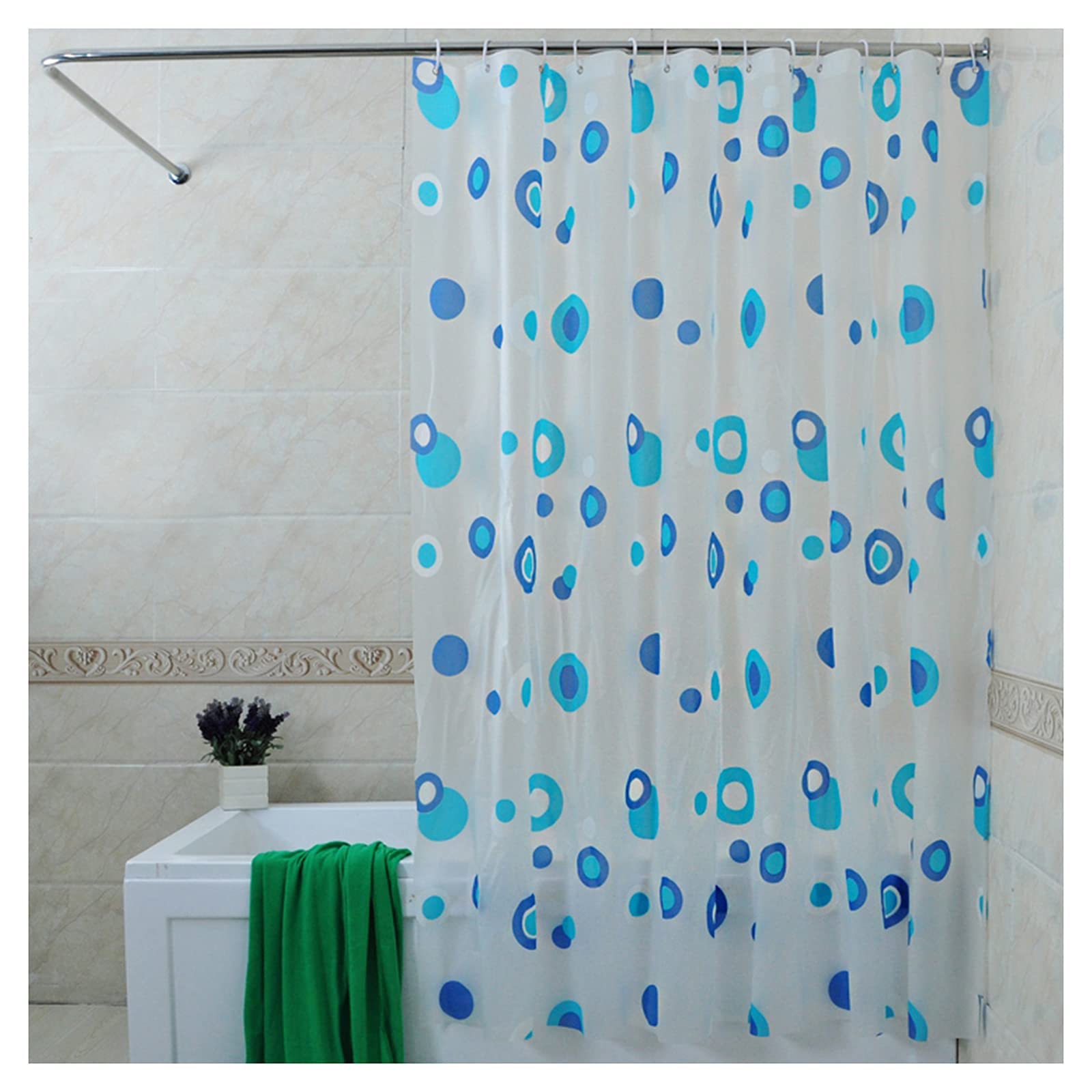 Rideau de douche occultant pour chambre d'hôtes et hôtel, rideaux de partition sans percer