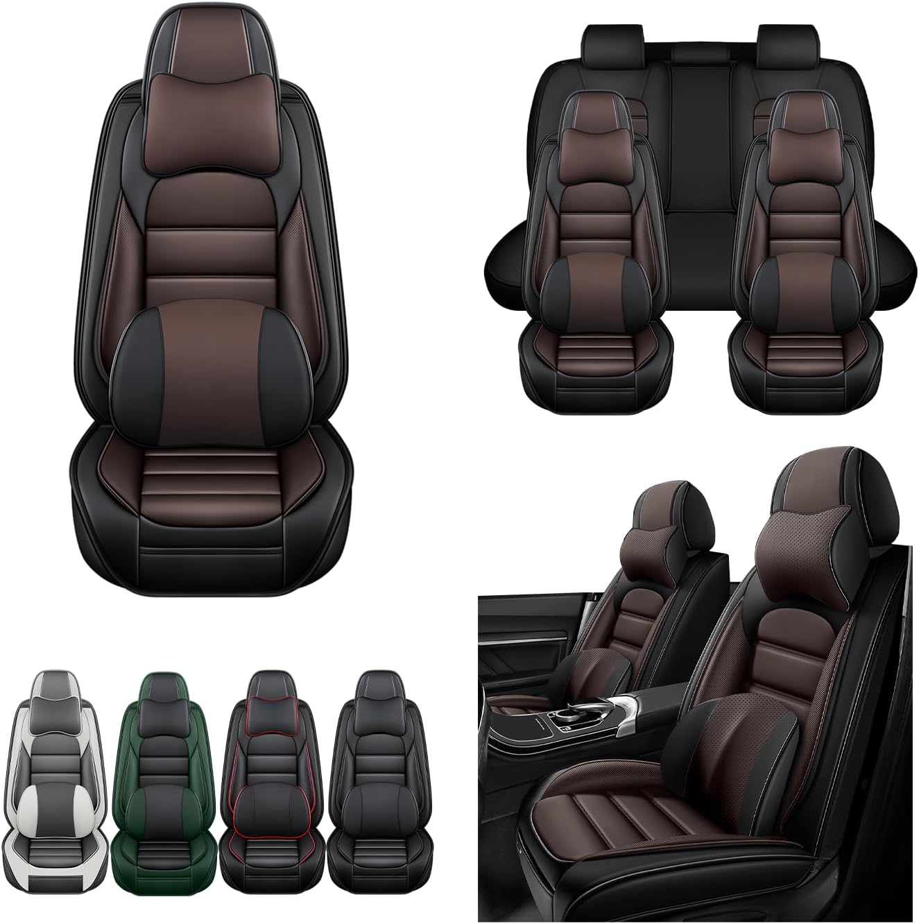 Car Seat Covers for Toyota Corolla 2000-2024,5 Car Leather Protection，Waterproof Anti-Slip for Ultimate Comfort & Style（Classic Black Luxury）