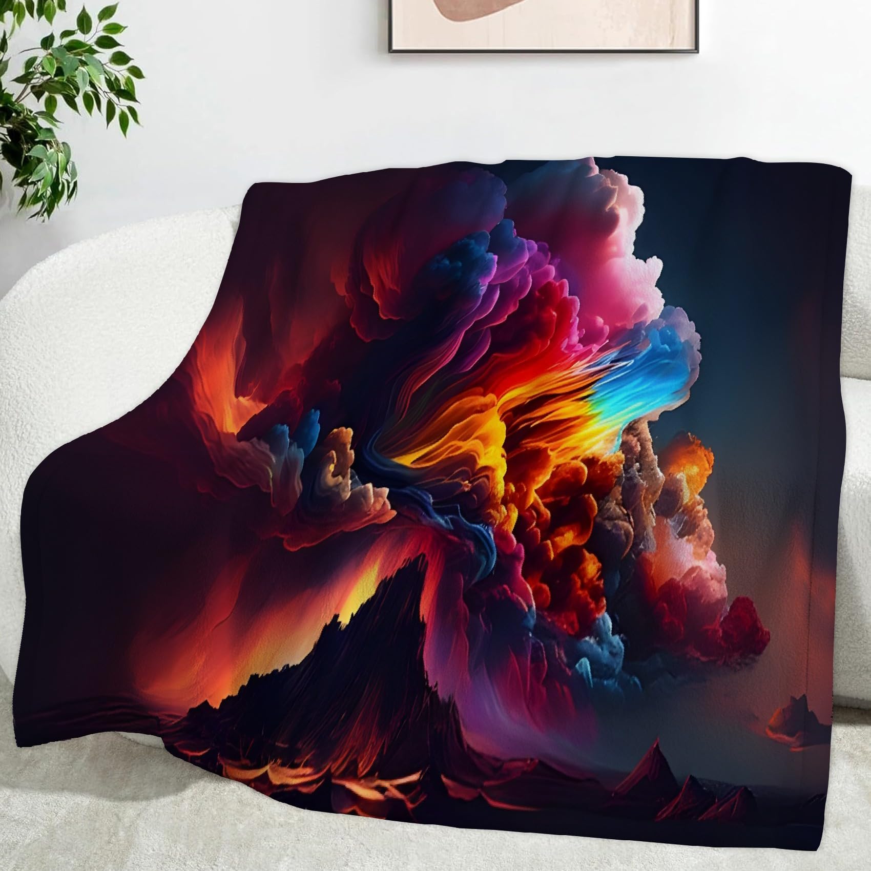 Couverture arc-en-ciel douce et légère, douceur nuage flanelle