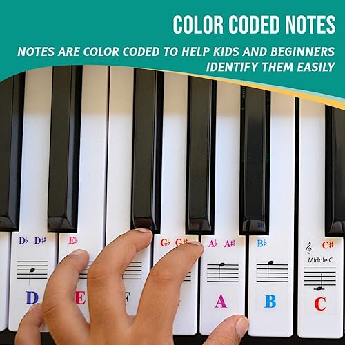 Miniatura 3 de calcomanía para teclados 61teclas de pianotransparente y extraíble con última intervención Piano eBook