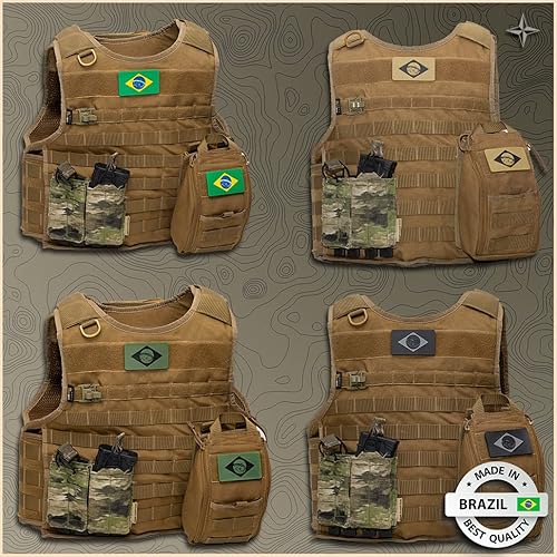 Patches emborrachados da bandeira do Brasil (kit com 4 un)