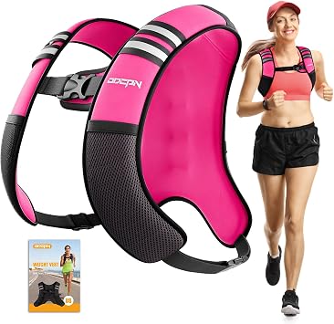 Weighted Vest for Women & Men, 10lb Ultra Thin Soft Iron Weighted Vest with Reflective Strips & Adjustable Buckle Straps, Slim Weight Vest for Walking, Running, Strength Training & Weight Loss Workout