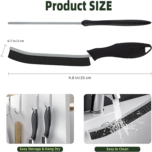 Miniatura 7 de Cepillo de limpieza  Cepillo de limpieza de hendiduras de cerdas duras para espacios reducidos, cepillo de fregado de huecos, cepillo de lechada de