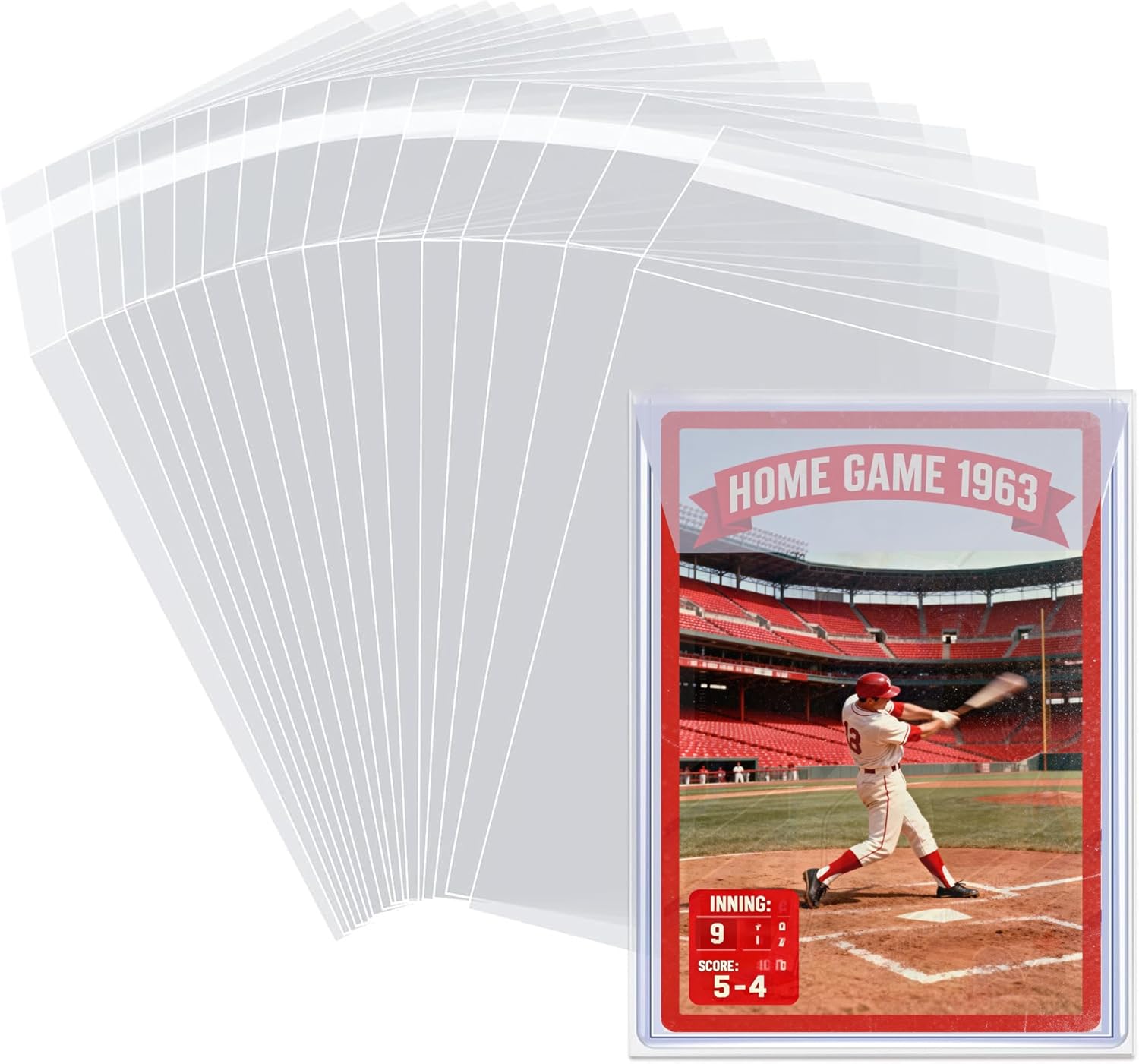 Top Loader Sleeves 200 Pack, Resealable Team Bags for 35-75PT Rigid Top Loader Card Holders - Penny Sleeves for 3"X4" Top Loaders Trading Card