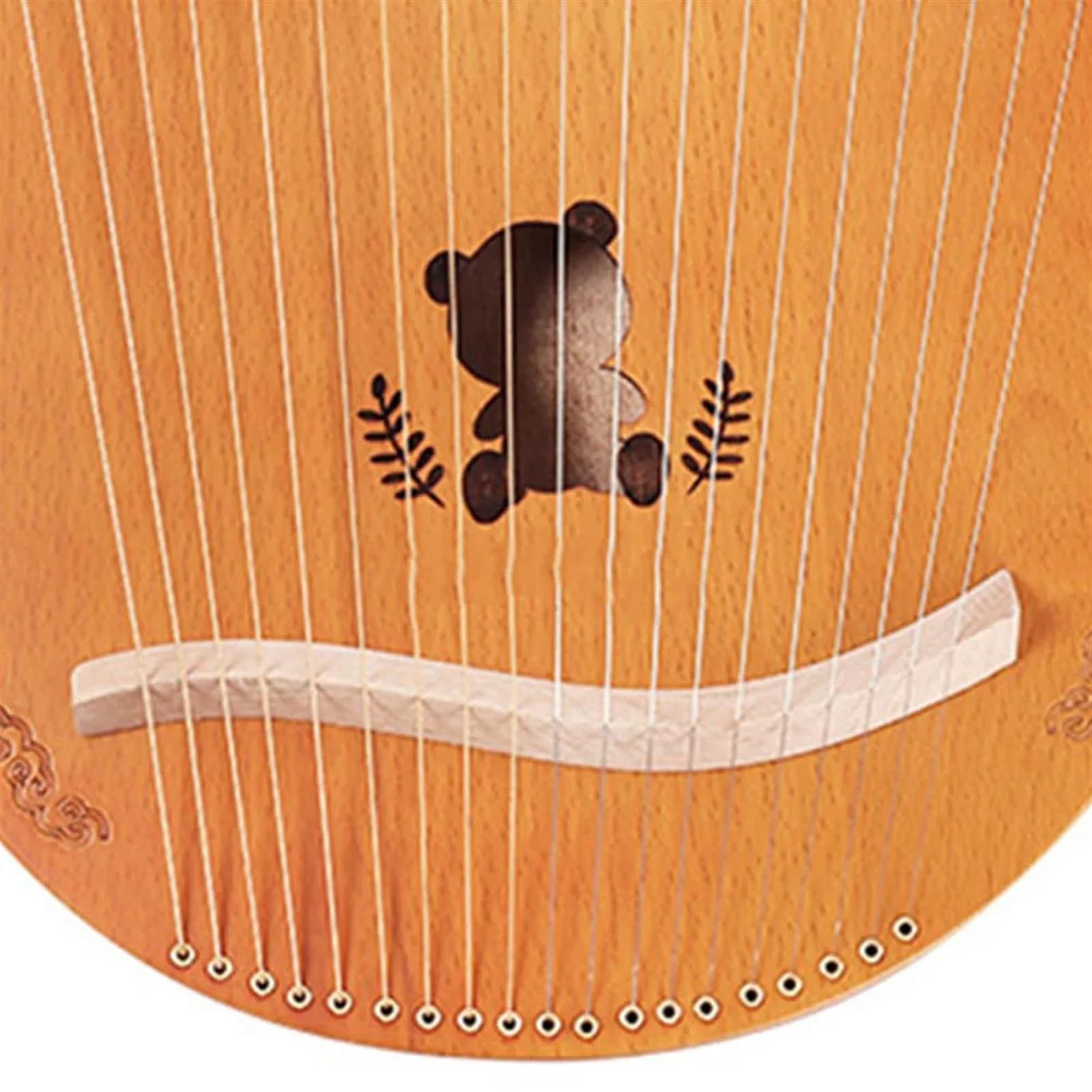 Arpa a Lira 16 Corde Pianoforte a Dito in Mogano con Strumento di accordatura for Principianti Regalo Strumenti Musicali Modello Panda in Legno Arpa a Lira per Adulti