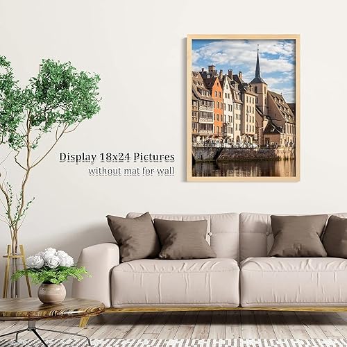 Vista 31 de Egofine Portarretratos de 9 x 12 pulgadas hecho de madera maciza con plexiglás, fotos de 5 x 7/6 x 8 con paspartú o de 9 x 12 pulgadas sin paspartú