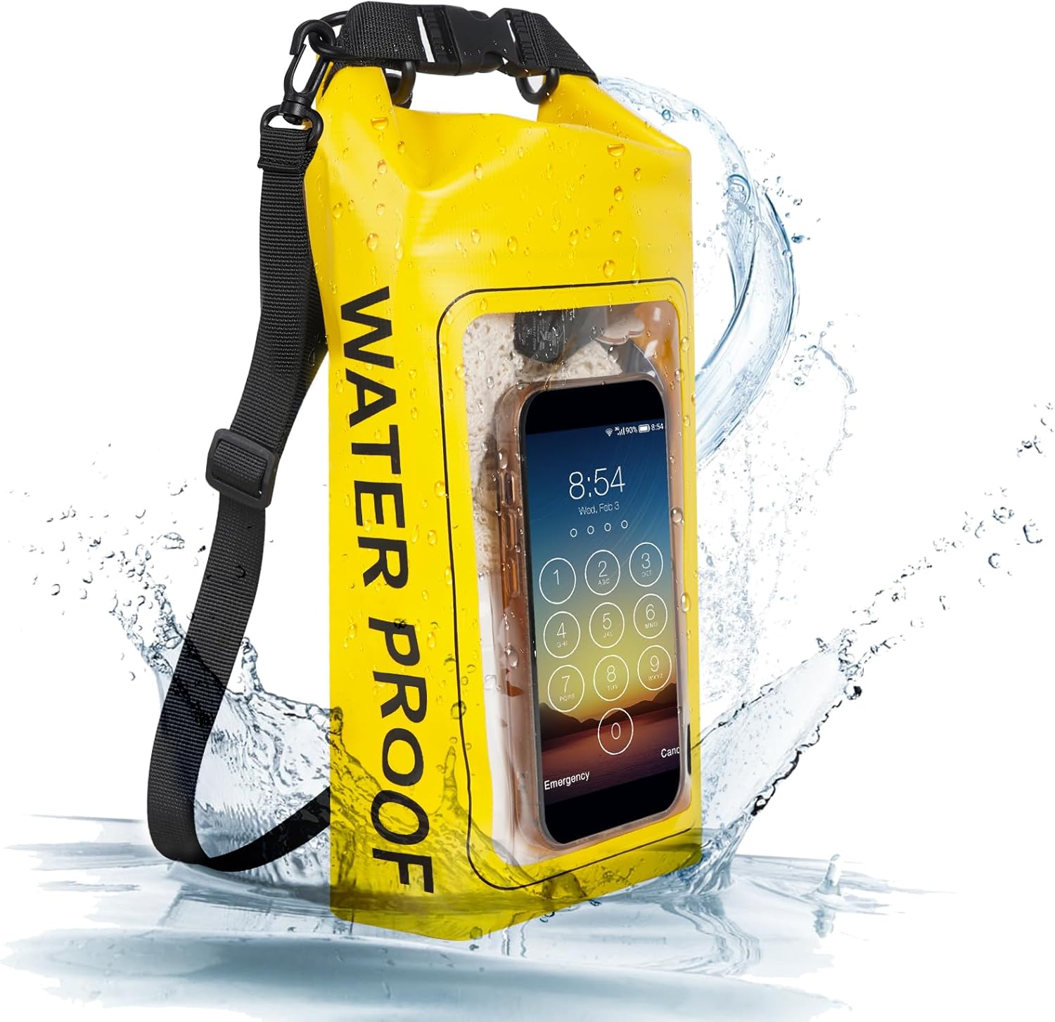 IP68 Waterproof Dry Bag, 2L – Roll Top Waterproof Pool Bag,dry bags for kayaking waterproof-w/Phone Pouch,Large Waterproof Phone Pouch,Boating & Kayak Accessories camping (yellow) IP68 Waterproof Dry Bag, 2L – Roll Top Waterproof Pool Bag,dry bags for kayaking waterproof-w/Phone Pouch,Large Waterproof Phone Pouch,Boating & Kayak Accessories camping (yellow)