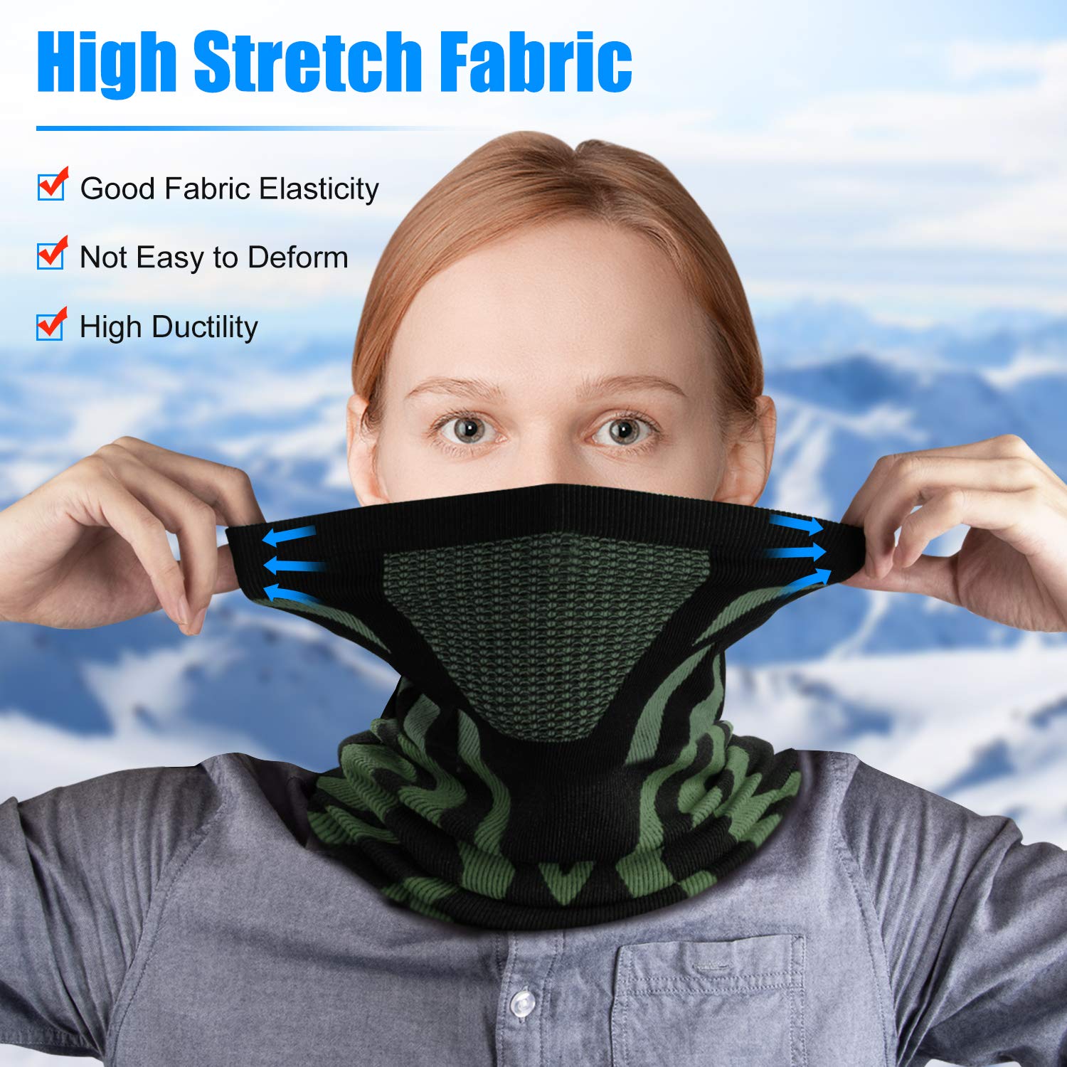 ENONEO Scaldacollo Running Termico Uomo Donna Traspirante Antivento Scaldacollo Sportivo Elastico Sciarpa Tubolare Inverno Passamontagna Sci Copricollo Moto Bandana Bici Ciclismo