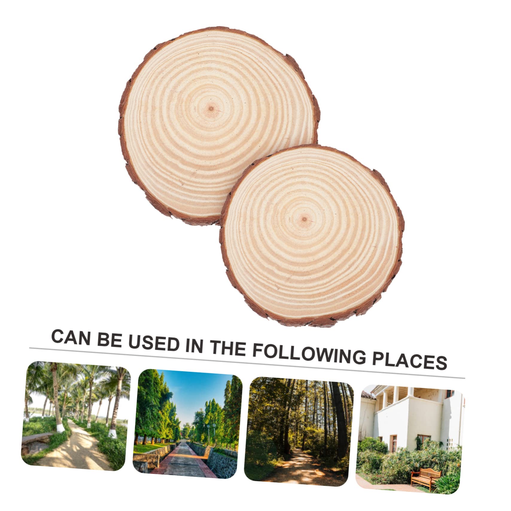 BESPORTBLE 2pezzi Pietre Decorative Da Giardino Legno Per Decorare e Prati Resistente Design Creativo Per Look Alla Tua Casa