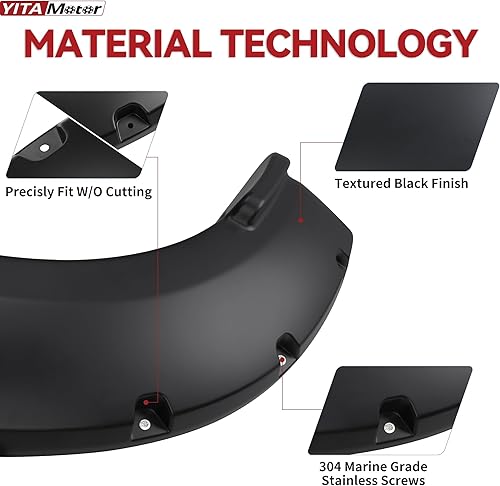 Miniatura 4 de YITAMOTOR Guardabarros, compatibles con Ford F250 F350 Superduty 2017-2022, rueda de remache de bolsillo suave, 4 unidades