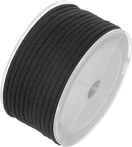 Miniatura 3 de HARFINGTON Cordón de cuentas de nailon de 0.118 in x 32.8 pies para hacer pulseras, color negro