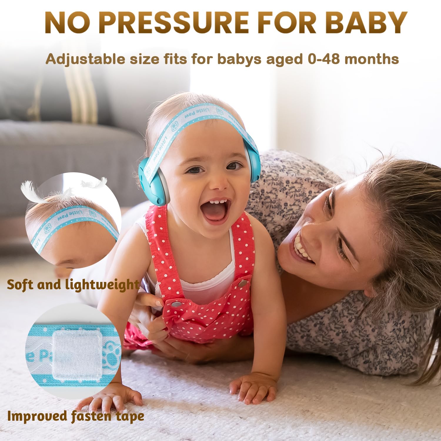 2-in-1 Baby Ear Defender for Babies Toddlers up to 36 Months - CE & UKCA Certified - Noise Reduction Earmuffs Baby Headphones Against Hearing Damage & Improves Sleep