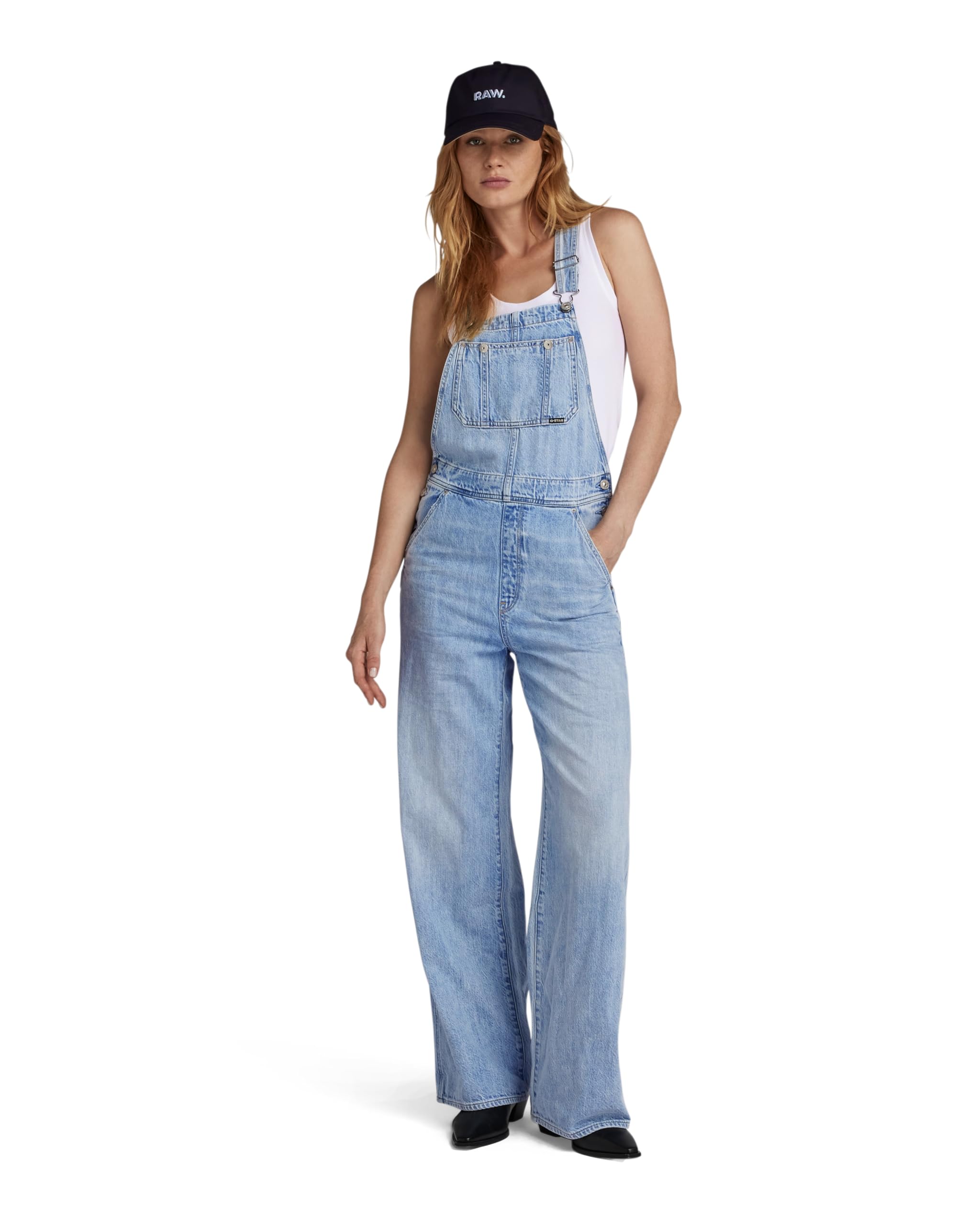 G-Star Women's Straight Leg Dungaree , Blue (sun faded cloudburst D24398-D536-G339), M