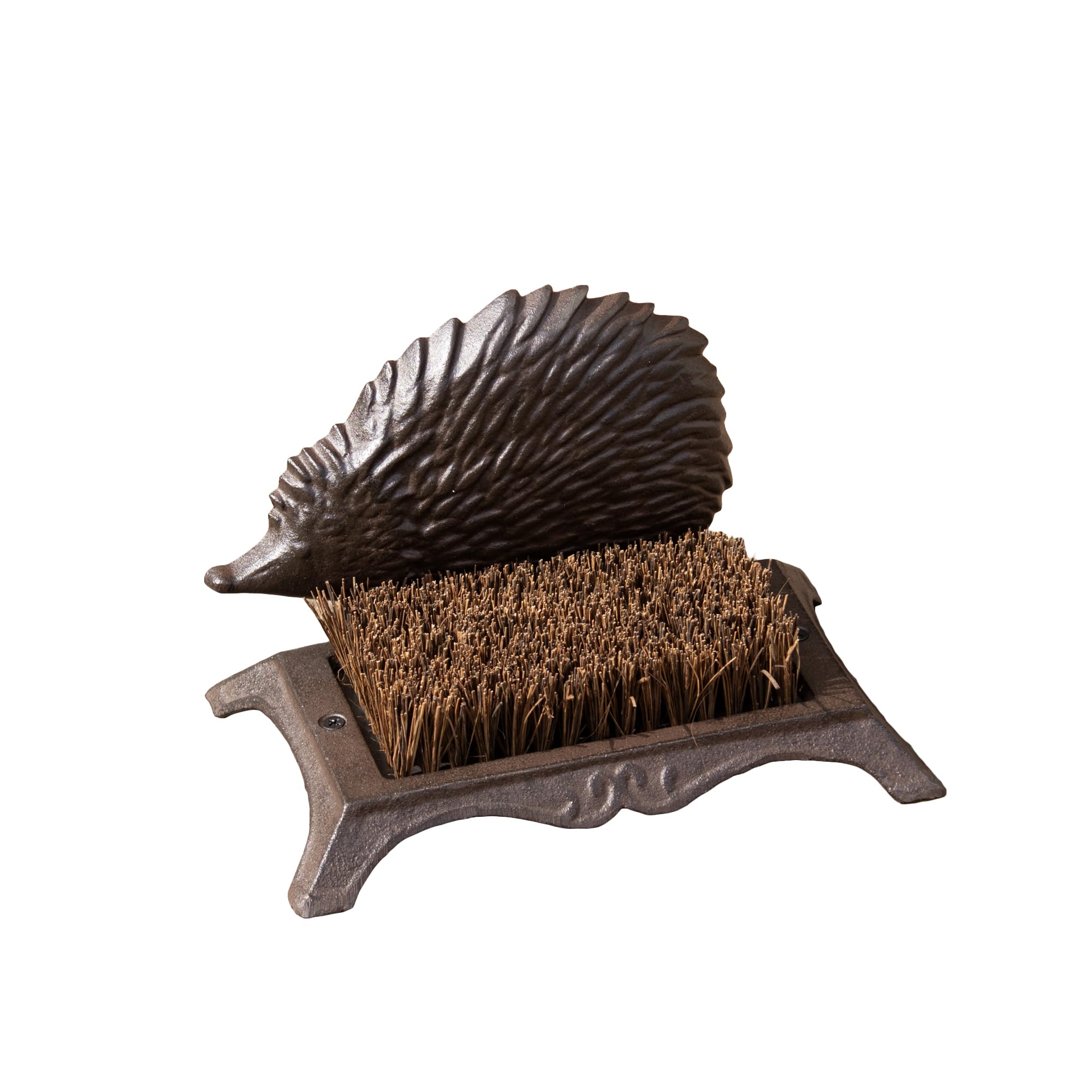 Cast Iron Hedgehog Boot Brush 25x16x16cm Rustic Door Heavy Mud Shoe Scraper Welly Cleaner