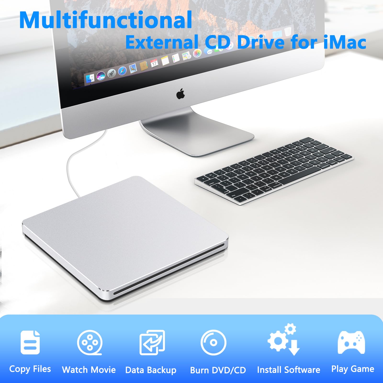 Amazon.co.jp: Guamar Mac用外付けCDドライブ:Apple MacBook用USB 3.0