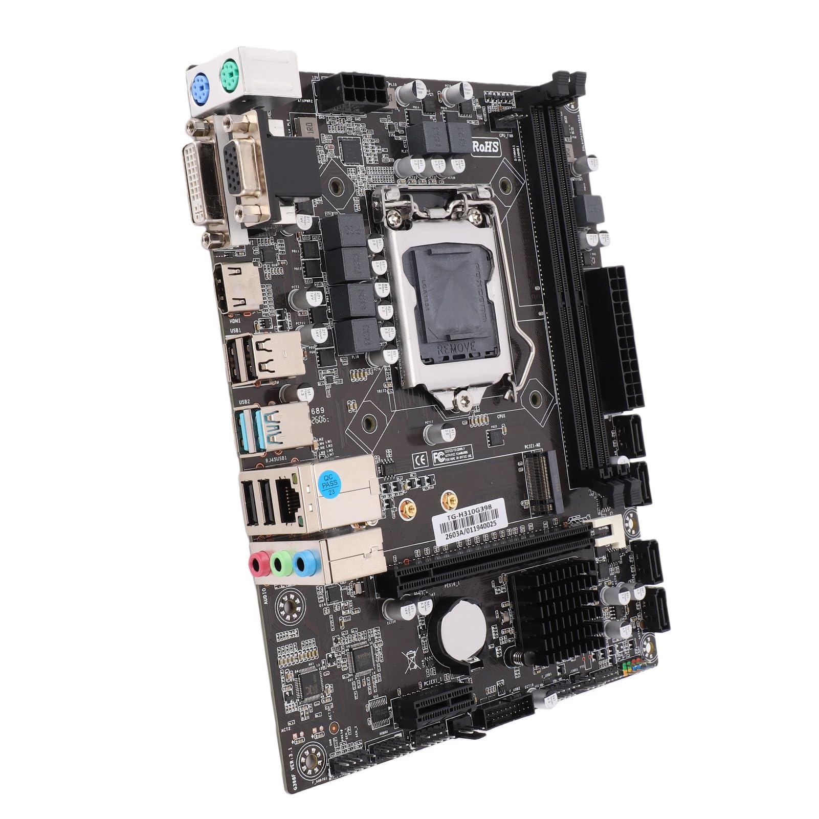 Płyta Główna H310 LGA 1151, Dwukanałowe Gniazdo Pamięci DDR4, Płyta Główna LGA1151 Micro ATX, Gniazdo SATA NVME M.2 PCIe X16, USB3 PS 2 RJ 45, Obsługa Generacji 8 9 dla Mostka Lvy