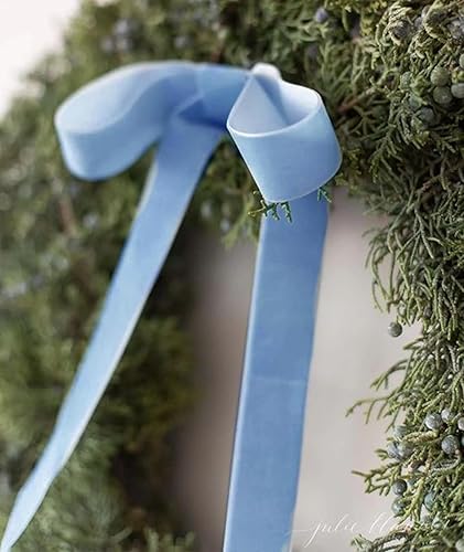 Miniatura 179 de Cinta de terciopelo caqui de 3/8 pulgadas, 25 yardas para árbol de Navidad, envoltura de regalos, ramo de flores, decoraciones de corona