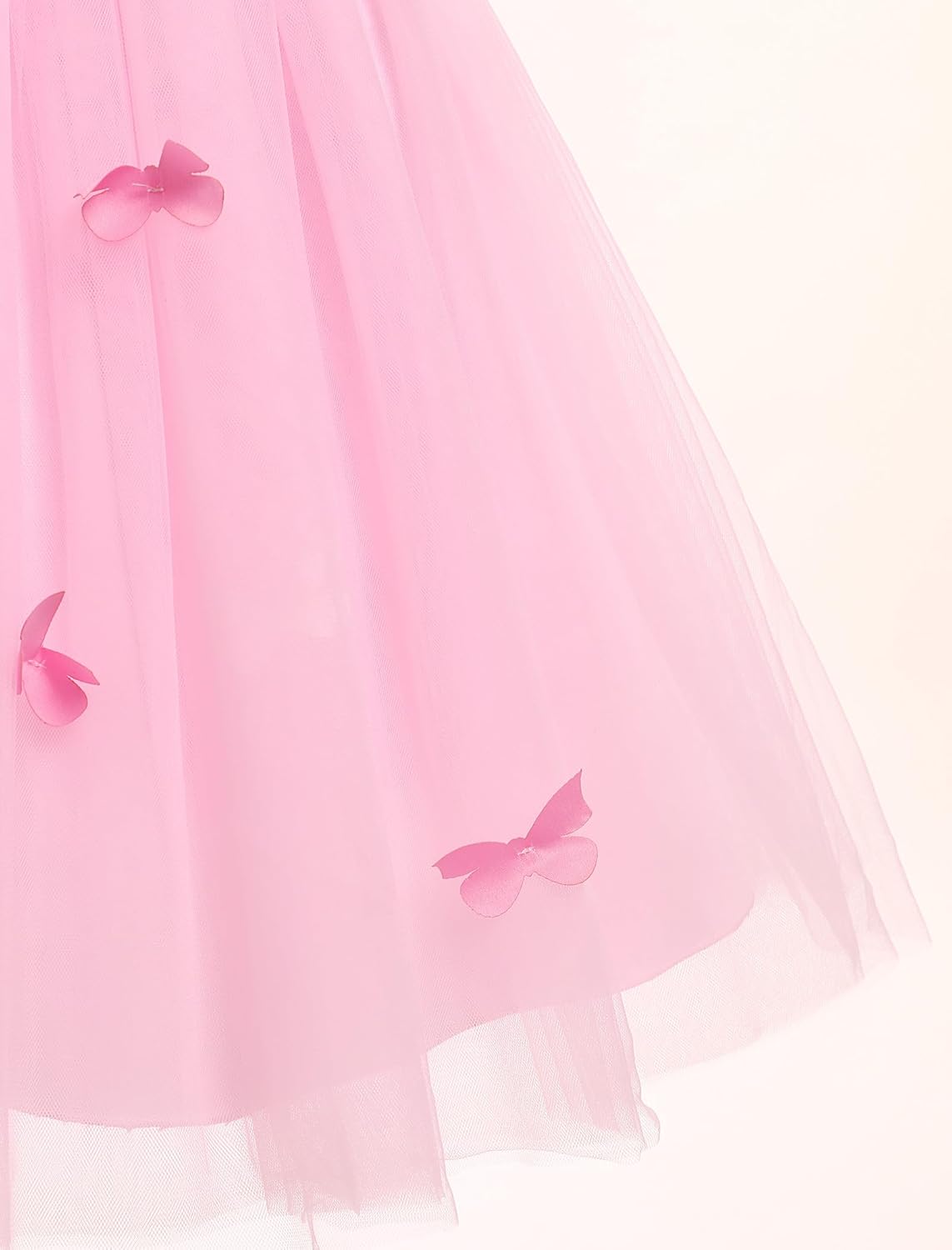 IMEKIS フラワーガールズドレス バタフライ チュール フォーマル ウェディング ティー パーティー ドレス 誕生日 ケーキ ス